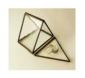 Modern Design Metal & Glass Jewelry <b>Box</b> Stylish <b>Trinket</b> Organizer for Rings Earrings Necklace Bracelet Vanity Display - Product Image 5