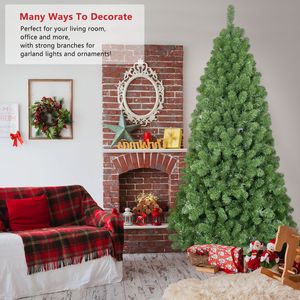Albero di Natale Artificiale in PVC da 2,3 m con 1380 Punte di Rami, Base Pieghevole in Metallo, Decorazione Festiva - Product Image 3