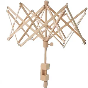 Adjustable Wooden <b>Yarn</b> <b>Swift</b> Foldable Knitting Winder Simple Style Sewing Accessory Convenient for Needlework - Product Image 4