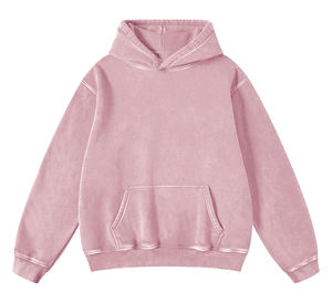 Sudadera con Capucha para Hombre, Diseño Personalizado con Logotipo, 360 g/m², Alta Calidad, Hombros Caídos, Felpa, Estilo Desgastado, Lavado Ácido, Lisa - Product Image 6