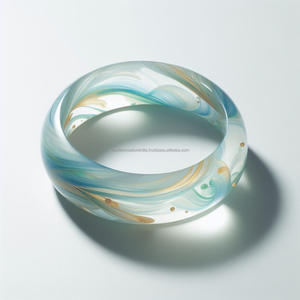 กำไลข้อมือเรซินทางปราณีตทำจากเรซินน้ำหนักเบาประดับเพชรแบบชาติพันธุ์ที่ซับซ้อนเครื่องประดับหินหลักสไตล์วินเทจศาสนากำไลชั้นดี - Product Image 4