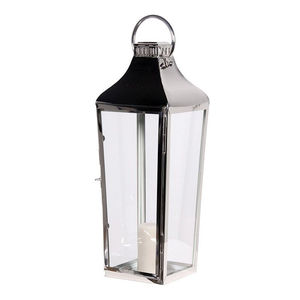 Farol Decorativo de Lujo de Metal y Vidrio con Acabado Plateado para Decoración del Hogar, Bodas y Navidad, Faroles Colgantes - Product Image 1