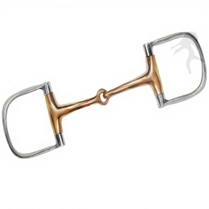 Bridon équestre western en acier inoxydable, à bouche ronde, poli, pour l'entraînement et le contrôle du cheval - Product Image 4