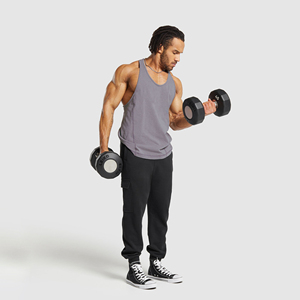 Custom Design Your Own Stringer <b>Mens</b> Mid-Weight Washed French Terry Fleece Cut Off Muscle Fitness Clothing Tank Top - Product Image 2