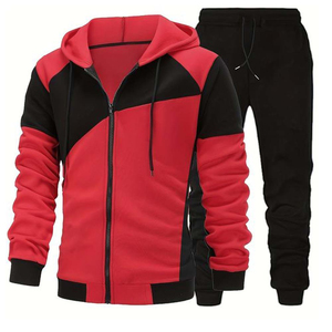 Conjunto Deportivo Unisex con Cremallera Completa, Cuello Alto, Diseño Deportivo, Transpirable, Poliéster y Algodón, Ropa de Otoño, Talla Adulto, Corte Regular - Product Image 5