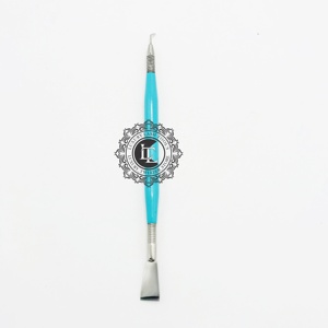 Peine de Punta plateada con logotipo personalizado, herramienta de elevación de pestañas, herramienta de extensión de pestañas de acero inoxidable de calidad superior, recubrimiento en Polvo azul Lite - Product Image 5