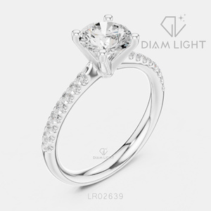 Bague de mariage ronde 1,13 carat, bijoux fins, certifiée IGI, or blanc 14 carats, diamant de laboratoire, bague de fiançailles et de mariage - Product Image 2