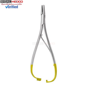 Vente en gros SIGAL MEDCO Porte-aiguille manuel droit réutilisable professionnel pour chirurgie médicale 20cm J2 Acier inoxydable japonais - Product Image 4