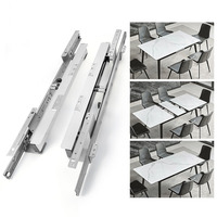 Quincaillerie de bureau escamotable multifonctionnelle robuste à levage automatique, avec rail télescopique en aluminium à extension complète
