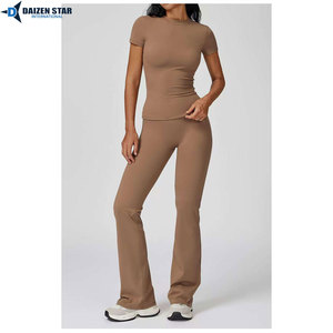 Ribbed Seamless Yoga Set Women Fitness Gym Wear High Waist Leggings Sports Bra - Product Image 4