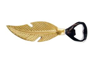 Ouvre-bouteille en métal de petite taille en forme de plume dorée, bars, restaurants, service de boissons commercial, ouverture de bouchon de bouteille, utilisation d'ouvre-bouteille - Product Image 1