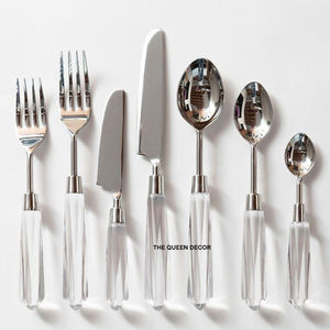 Ensemble de couverts floraux dorés en acier inoxydable pour restaurant et mariage, décor de table miroir - Product Image 4