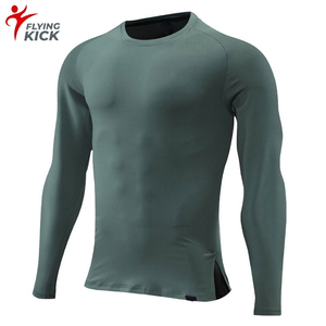 Camiseta de Compresión Transpirable de Alto Rendimiento con Logotipo Personalizado para Equipos de MMA y BJJ, Manga Larga, Spandex/Poliéster, Alta Calidad - Product Image 1