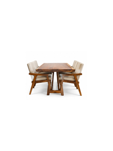 Modern Wood <b>Dining</b> Table Rectangle <b>6</b> Seater Midcentury Design Stable and Durable for Restaurant or Home Furniture - Product Image 3