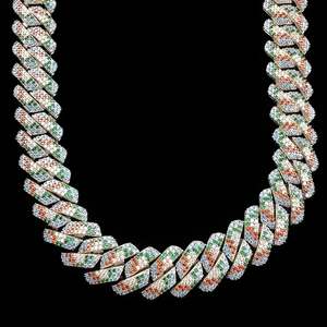 Collar de Dos Tonos de Plata de Ley 925 con Cadena Cubana en Oro Rosa, Colgante Hiphop al por Mayor, Colgantes de Tiburón Personalizados con Moissanita, Regalo - Product Image 2
