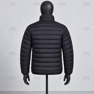 M.H. Veste d'hiver pour homme, ultra-légère, chaude, à col en V, avec capuche, respirante, résistante au froid, zippée, de style sportif, pour l'extérieur, INTERNATIONAL - Product Image 2