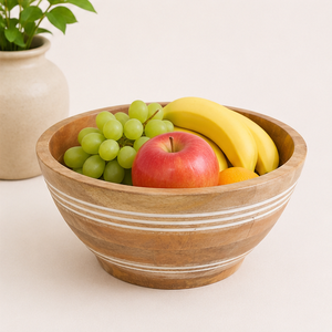Eco-Friendly Mango Wood Serving <b>Bowl</b> <b>Large</b> Handcrafted Wooden Salad <b>Bowl</b> for Kitchen & Dining Table Home Decoration - Product Image 4