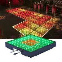 Lumière matricielle LED supérieure du fabricant Miroir infini 3D filaire amovible Piste de danse éclairée pour les fêtes de mariage Éclairage de scène