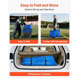 Panca da Calcio Pieghevole a 6 Posti con Tasche Laterali e Borsa per il Trasporto - Arredo da Campeggio Leggero - Product Image 4