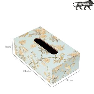 Printed Wooden <b>Tissue</b> Box Luxury Floral <b>Paper</b> Towel Holder Handmade Free Standing Organizer for Home Hotel - Product Image 5