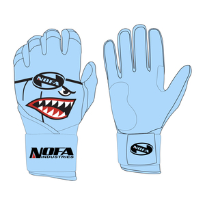 Guantes de Béisbol/Sóftbol Nofa Industries Antideslizantes, Acolchados, de Cuero, para Adultos, con Cierre de Hebilla Profesional, Negro/Blanco - Product Image 3