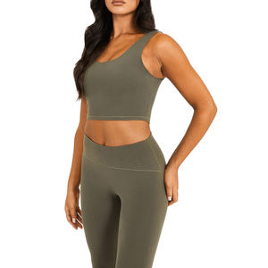 Ensemble de yoga décontracté 2 pièces personnalisé pour femme : Leggings push-up et brassière de sport pour la gym - Product Image 2