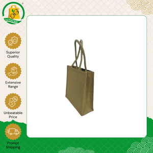Sac fourre-tout en jute 100% bio, imprimé sans azo, motif géométrique tendance, fabrication indienne, vente en gros. - Product Image 3