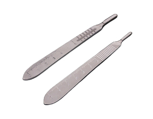 Poignée de couteau chirurgical dentaire pour implants DENTRIC IMPLANTS n° 3 Scalpels gradués en acier, instrument manuel pour implants buccaux hospitaliers - Product Image 3