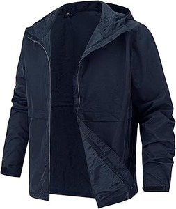 Nueva Chaqueta Cortavientos con Capucha Reflectante de Lona para Hombre, con Logotipo Personalizado, Estilo Urbano, con Bolsillo para Actividades al Aire Libre - Product Image 1