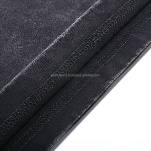 Custom Oversized T-shirt Manufacturer <b>Cheap</b> Price Short Sleeve Black Grey Men Blank Acid Wash T Shirt - Product Image 3