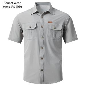 Camisas de Pesca con Protección Solar para Hombre, Camisas Casuales de Manga Corta con Bolsillo - Product Image 6