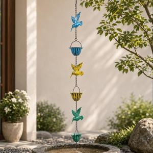 Chaîne de pluie en métal suspendue pour l'extérieur, pour la décoration de ferme - Product Image 3