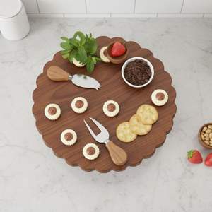 Premium Wooden <b>Cake</b> <b>Stand</b> with Pedestal with Elegant Dessert Display for Birthday <b>Cakes</b> Pastries & Cupcakes - Product Image 5