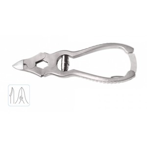 Coupe-ongles professionnel de luxe en acier inoxydable à double action, à mâchoires larges, pour pédicure et podologie - Product Image 1