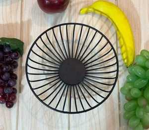 Minimalist Black Metal <b>Wire</b> Fruit Bowl Square Grid Design Tabletop Vegetable <b>Basket</b> Decorative Kitchen Countertop Storage Tray - Product Image 6