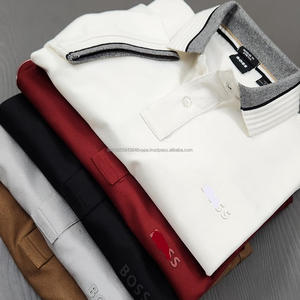 Lote de Excedentes de Ropa de Bangladesh, Tejido de Punto Sólido Ecológico para Camisa, Diseño con Cierre, Media Manga, Cuello con Botones, Estilo Golf - Product Image 3