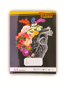 Cuaderno Tiago A4 EX, 216 Páginas, 58 GSM, Papel Rayado de Alta Calidad para Suministros Escolares al por Mayor - Product Image 1