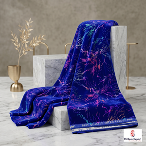 Premium Multicolor Foil Printed Velvet Fabric Fashion Apparel Dresses Garments Home Decor Textile Material - Product Image 6