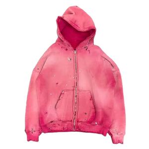 Nouveau sweat à capuche oversize vintage tendance, personnalisé, 100% coton, taille XL, effet délavé pour impression en relief et effet décoloration au soleil - Product Image 1