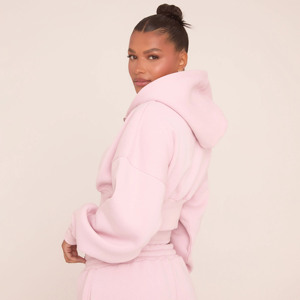 Custom Casual Hoodie Jogging Wear Women Ladies Two <b>Pant</b> Pieces Jogger Set Sweat Pocket Crop Sweatsuit 2 Piece <b>Pants</b> Sets - Product Image 4