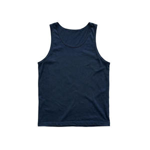 OEM Customized Men <b>Tank</b> <b>Top</b> Knitted Breathable Quick Dry <b>Vintage</b> Style 100% Cotton High Quality Fitness Gym Wear 180g - Product Image 1