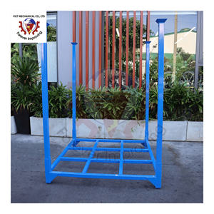 Palette en acier démontable et empilable industrielle avec les tubes détachables pour les solutions réutilisables de stockage de support - Product Image 2