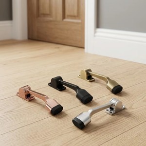 Plaque de cache-serrure décorative en laiton de qualité supérieure pour trou de serrure de porte, accessoire de poignée de porte moderne en acier inoxydable graphite avec vis - Product Image 3