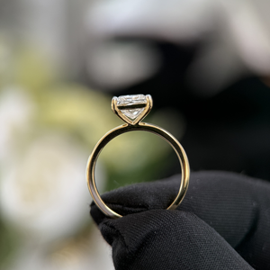 Anillo de Diamante Cultivado en Laboratorio con Corte Princesa, 1.50 ct, D VVS2, Certificado IGI, Oro Amarillo de 14K, Joyería de Compromiso y Boda - Product Image 5