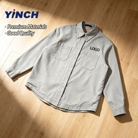 Kemeja Pria Harga Terjangkau, Gaya Kasual Amerika, Kerja, Lengan Panjang, Bahan Katun Distressed, Musim Gugur, Kerah Turn-down