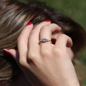 Anillo de Compromiso/Boda Vintage de Diamante Cultivado en Laboratorio IGI, Oro Amarillo de 14k, Unisex, Oro Blanco Fino, Ideal para Aniversarios y Fiestas - Product Image 2