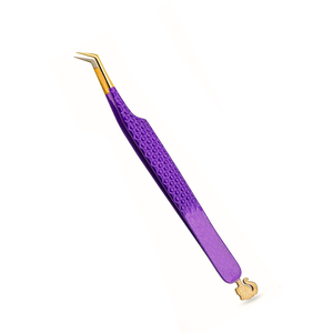 Pinzas para Pestañas Pink Grip, Caja de Aislamiento, Marca Privada, Punta Inclinada, Acero Inoxidable Antimagnético, Extensión de Pestañas de Volumen - Product Image 2