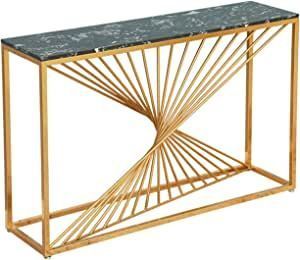 Luxury Decorative Hall <b>Console</b> With Marble Surface Elegant Metal Structure For Modern Home Entrance Styling Applications - Product Image 4