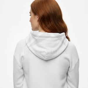 Sudadera con Capucha Blanca para Mujer con Estampado de Labios Rojos, de Algodón, para Otoño - Product Image 4