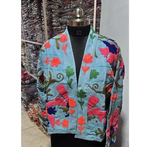 Chaqueta Tejida Kantha para Mujer, Estilo Étnico Vintage, Transpirable, de Secado Rápido, Ligera, Informal, para Usar en Verano, Invierno y Primavera - Product Image 2